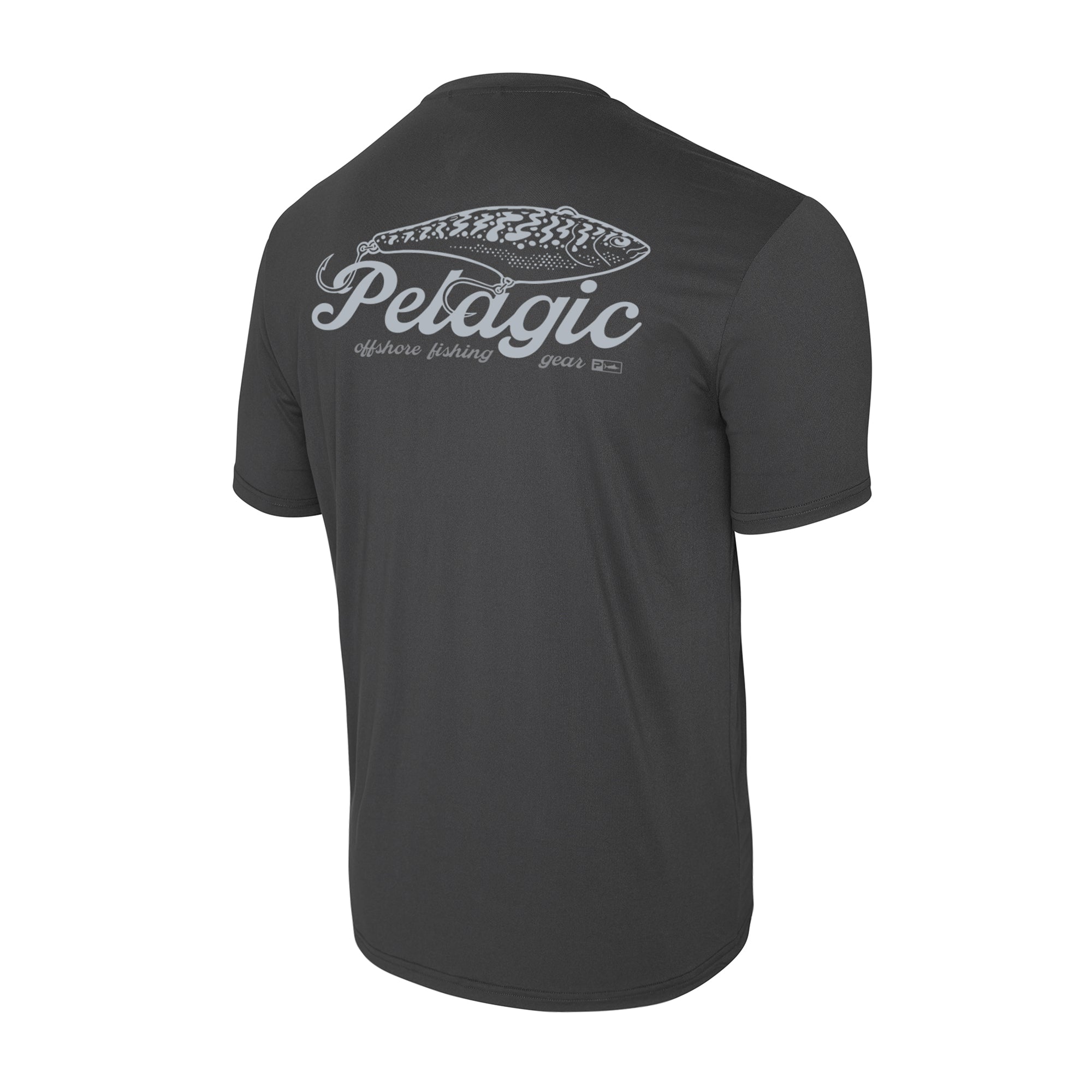 Pelagic Freespool Get Hooked maglietta uomo grafite UPF 50+
