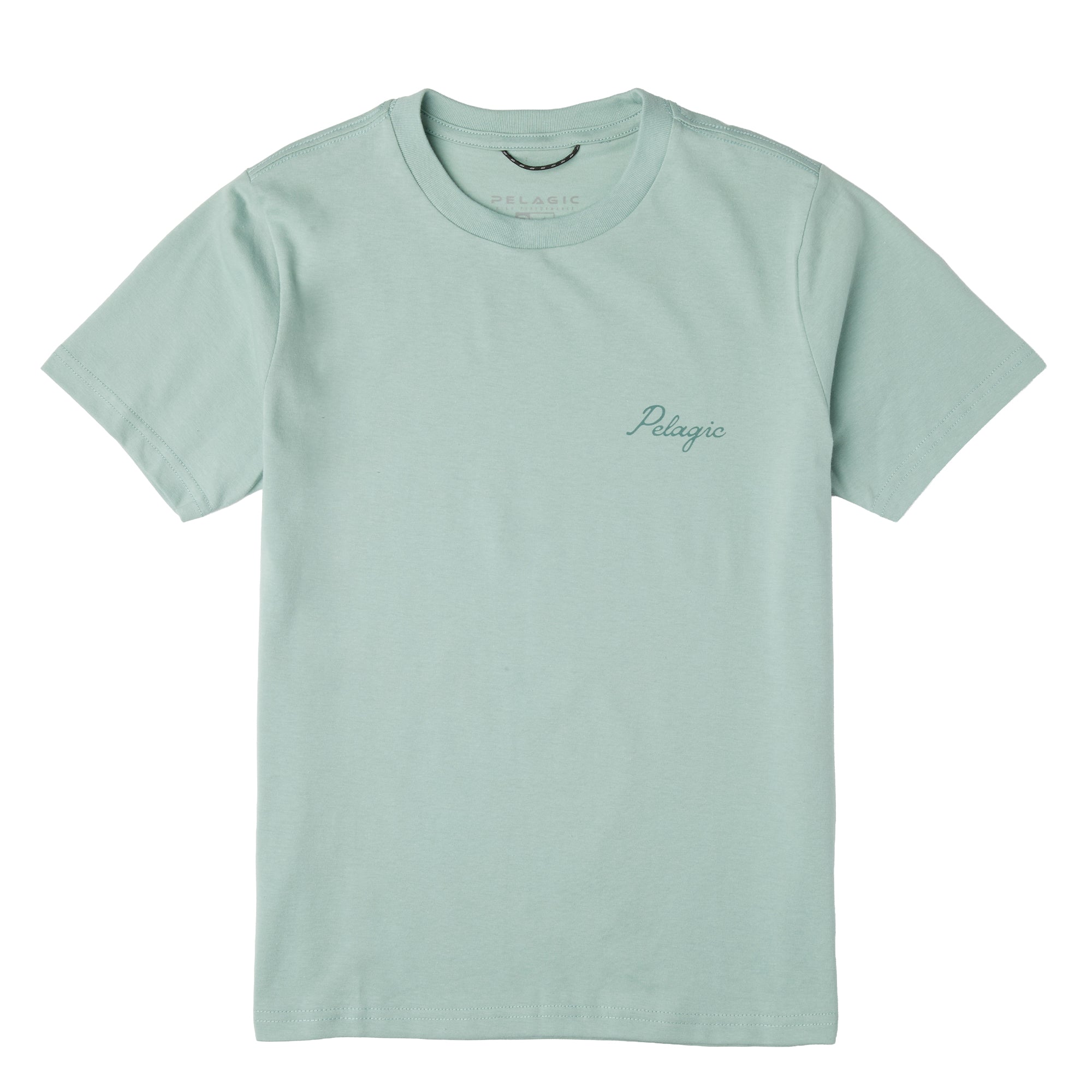 PELAGIC Lines In t-shirt ragazzo salvia cotone bio