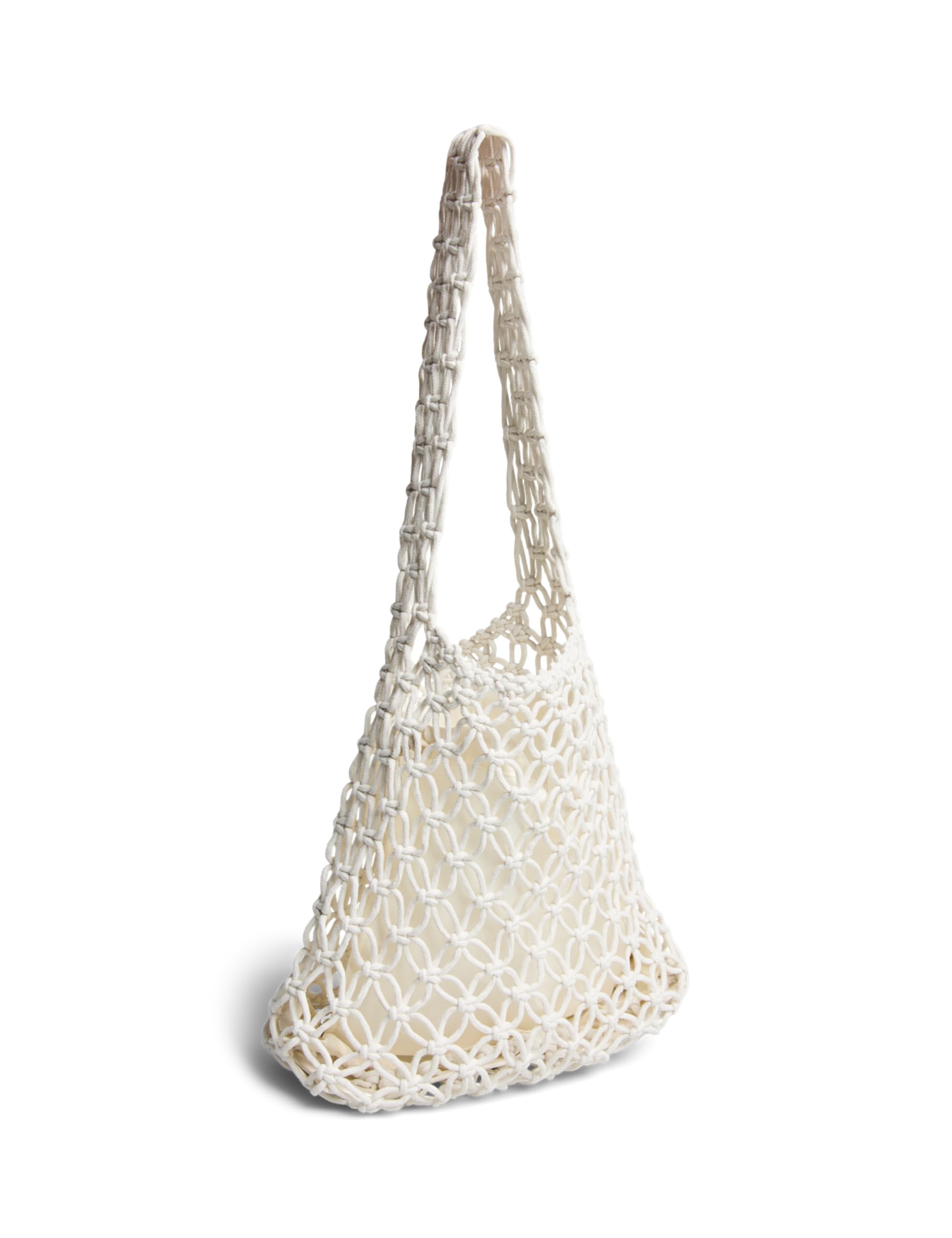 Pieces Pcganna Crochet Shopper French Vanilla
