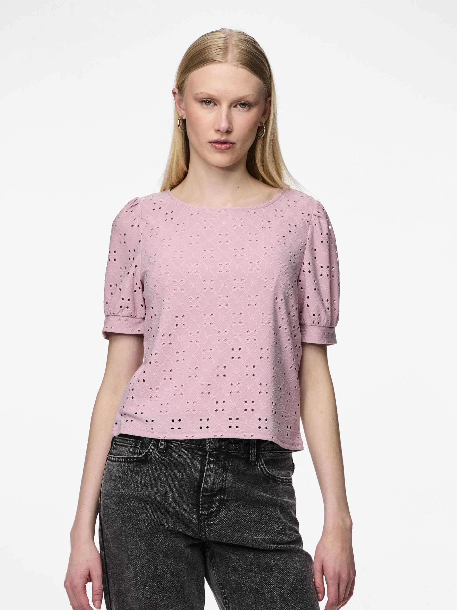Pieces Pcmimi Maglietta Manica Corta Rosa Dawn Pink