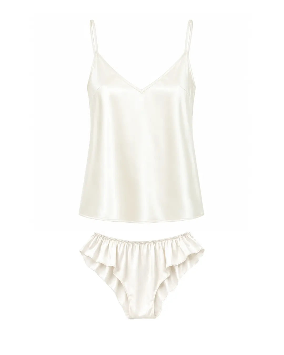 el.residu Devi Satin set pigiama seta S bianco off-white