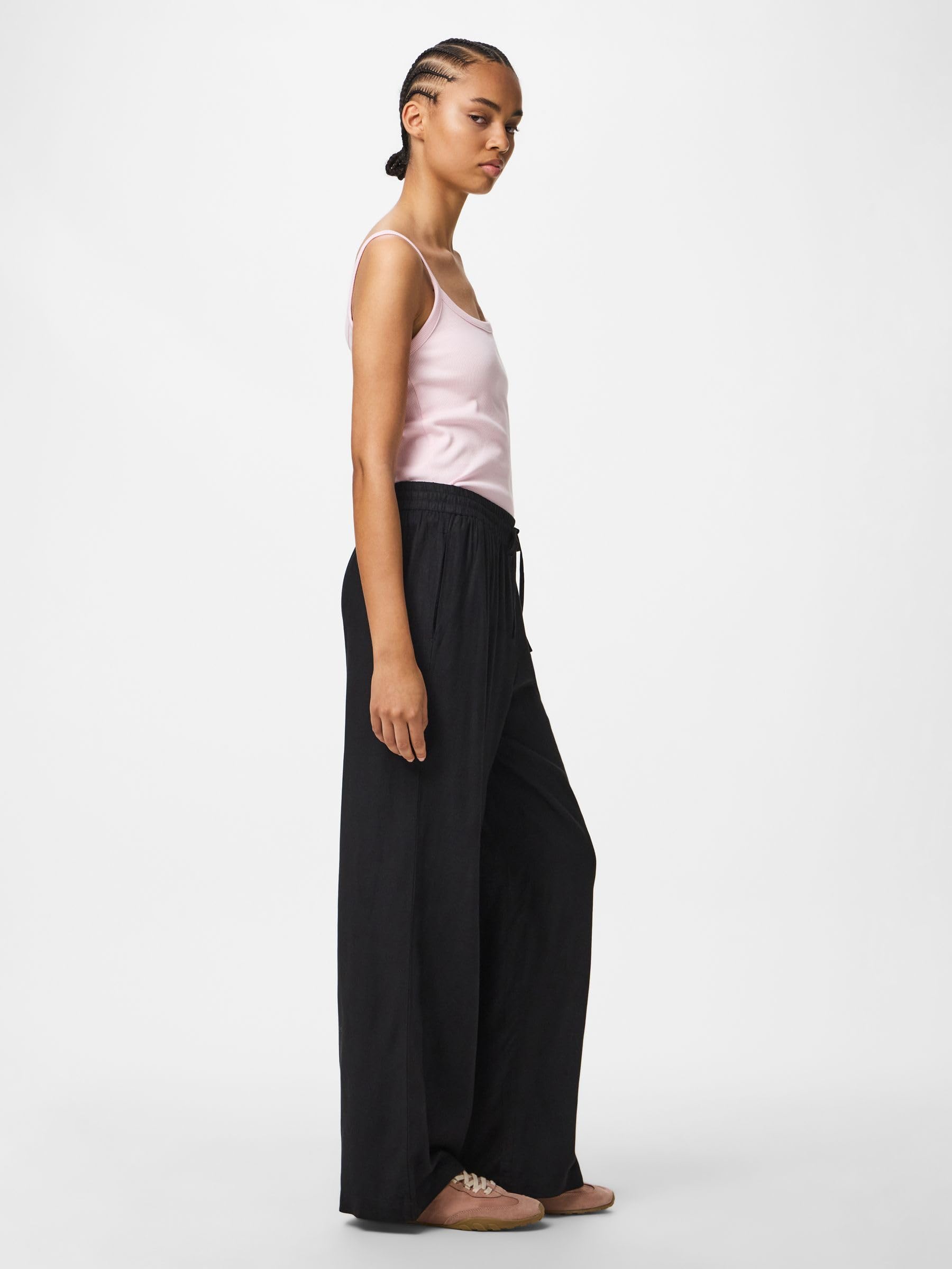 Pieces Pcpia HW Wide pantaloni donna taglia M gamba ampia