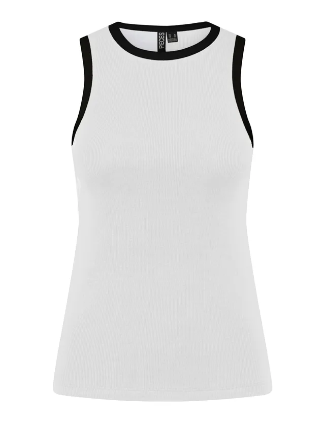 Pieces Pcmay canotta bianca XS stile boxer