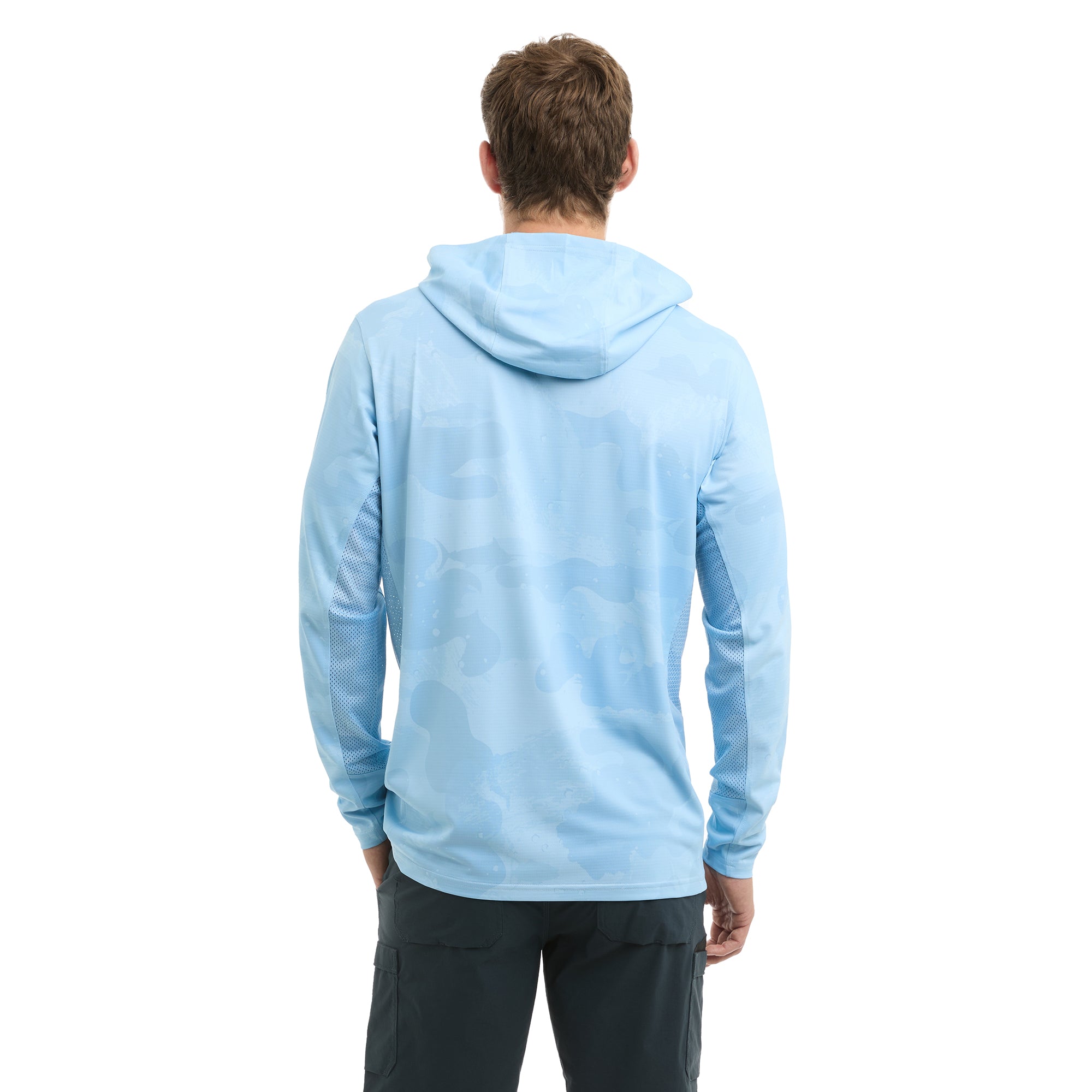 Pelagic Exo-Tech felpa uomo light blue UPF 50+