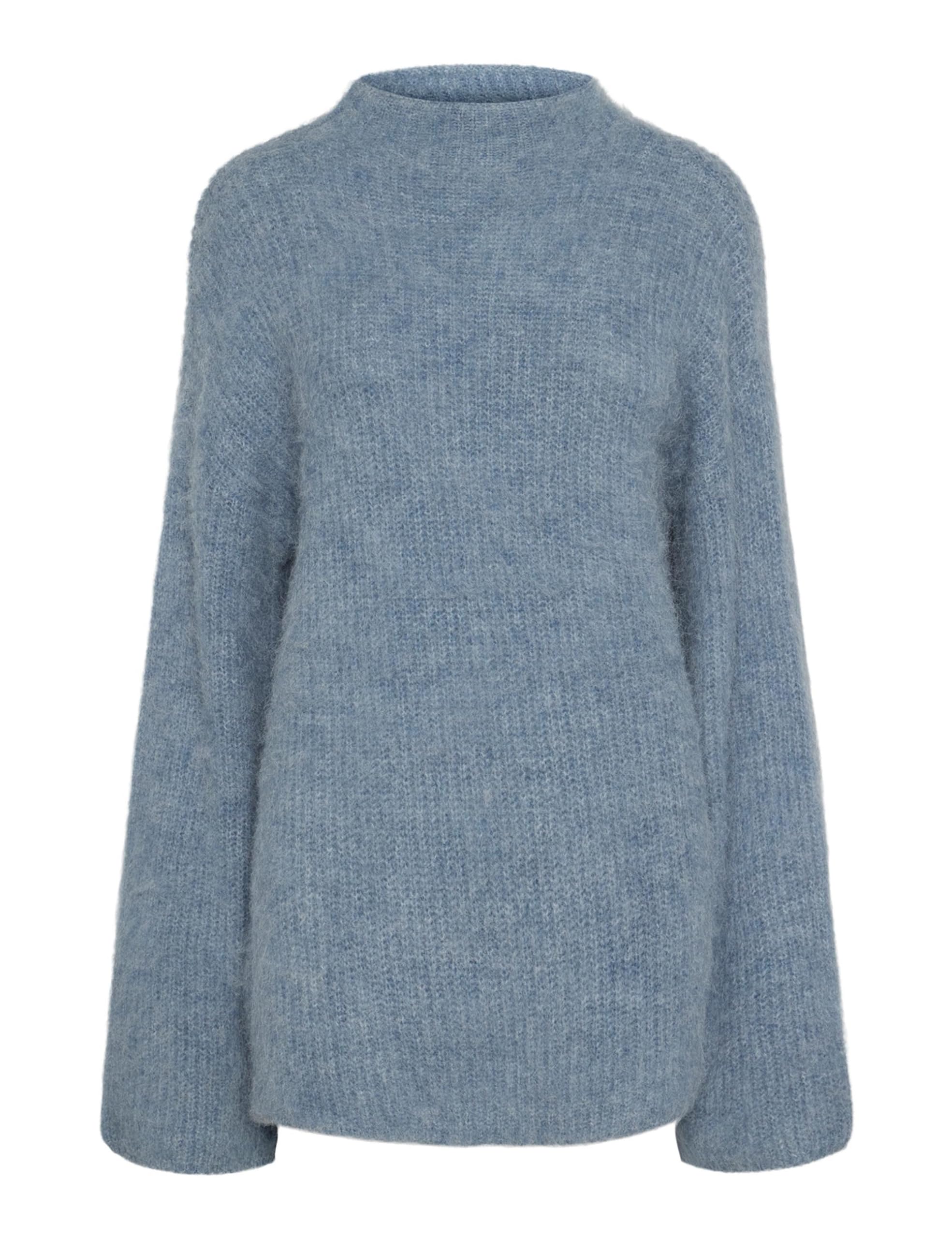Pieces Pcmala LS maglione collo alto S denim sbiadito