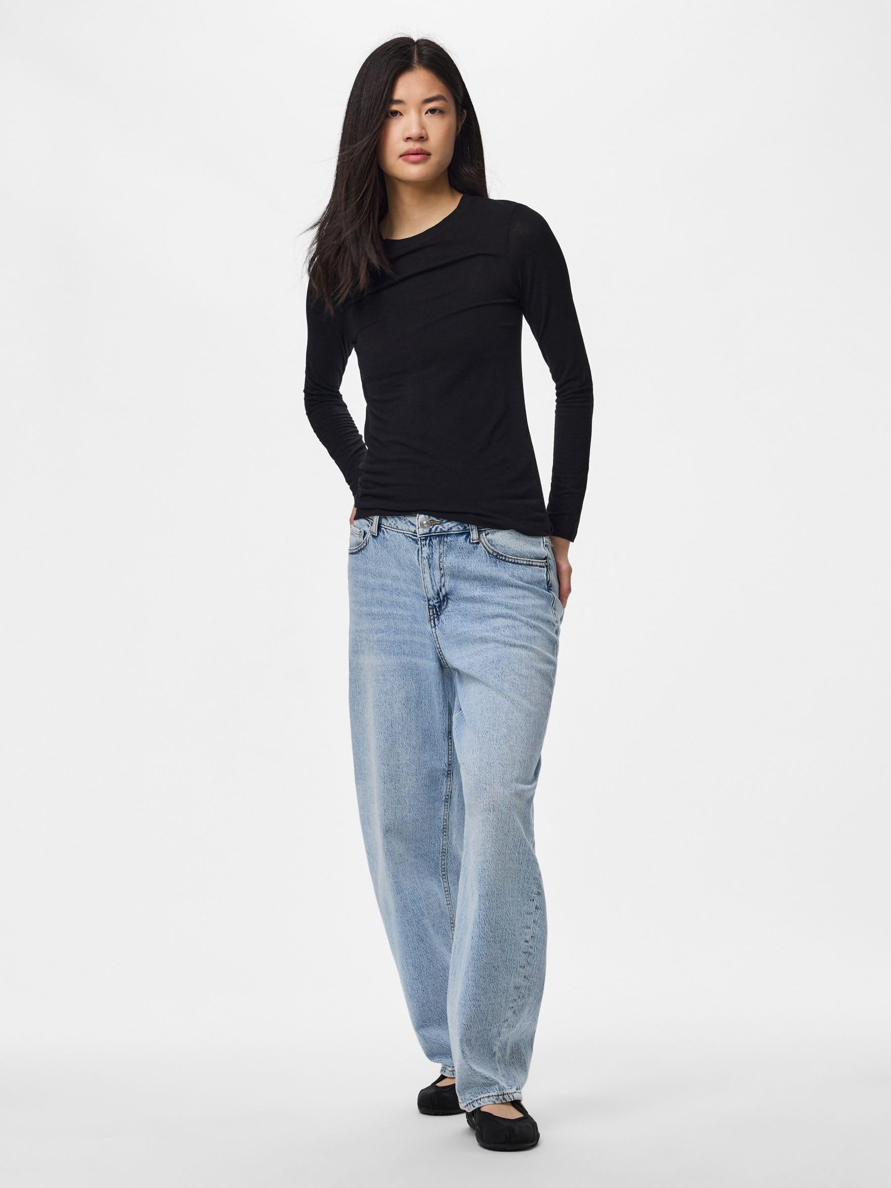 PIECES Pcmaria LS Top camicia donna manica lunga