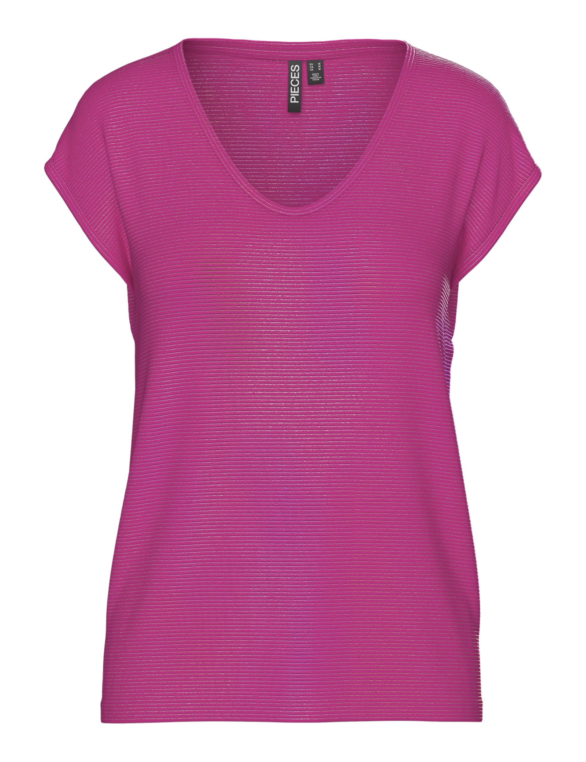 Pieces Pcbillo Tee maglietta donna lurex a righe
