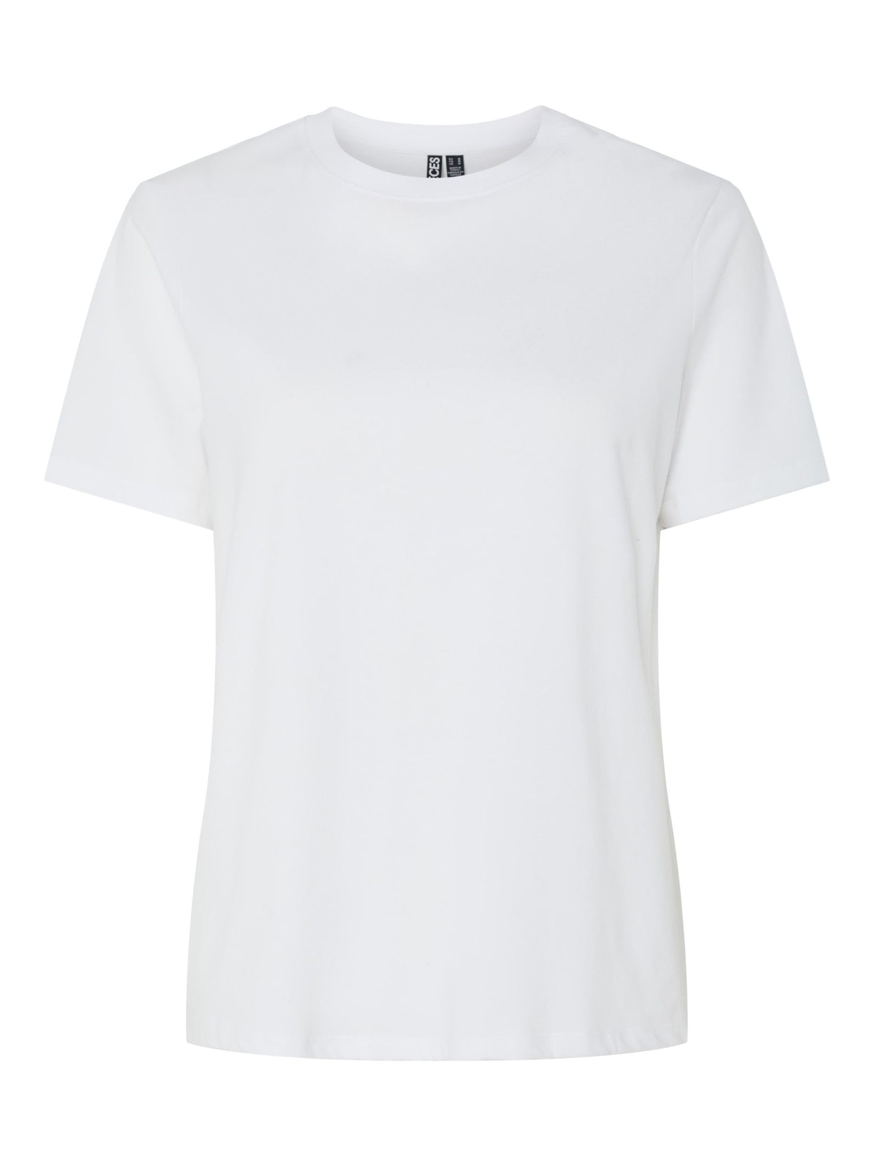 Pieces Pcria Cotton t-shirt donna XL nera in cotone bio