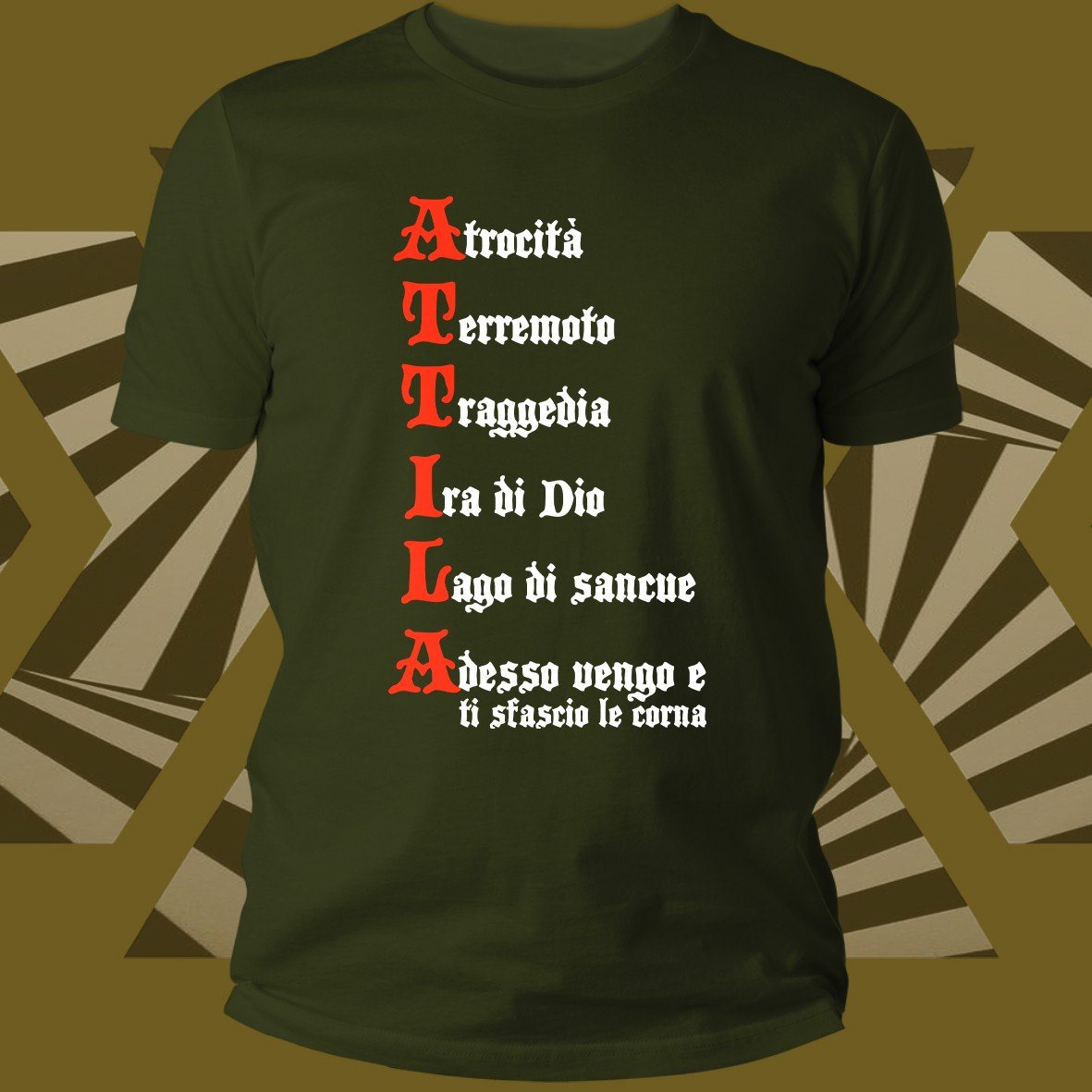 Matrix Music Store Attila Frase White Logo t-shirt unisex cotone
