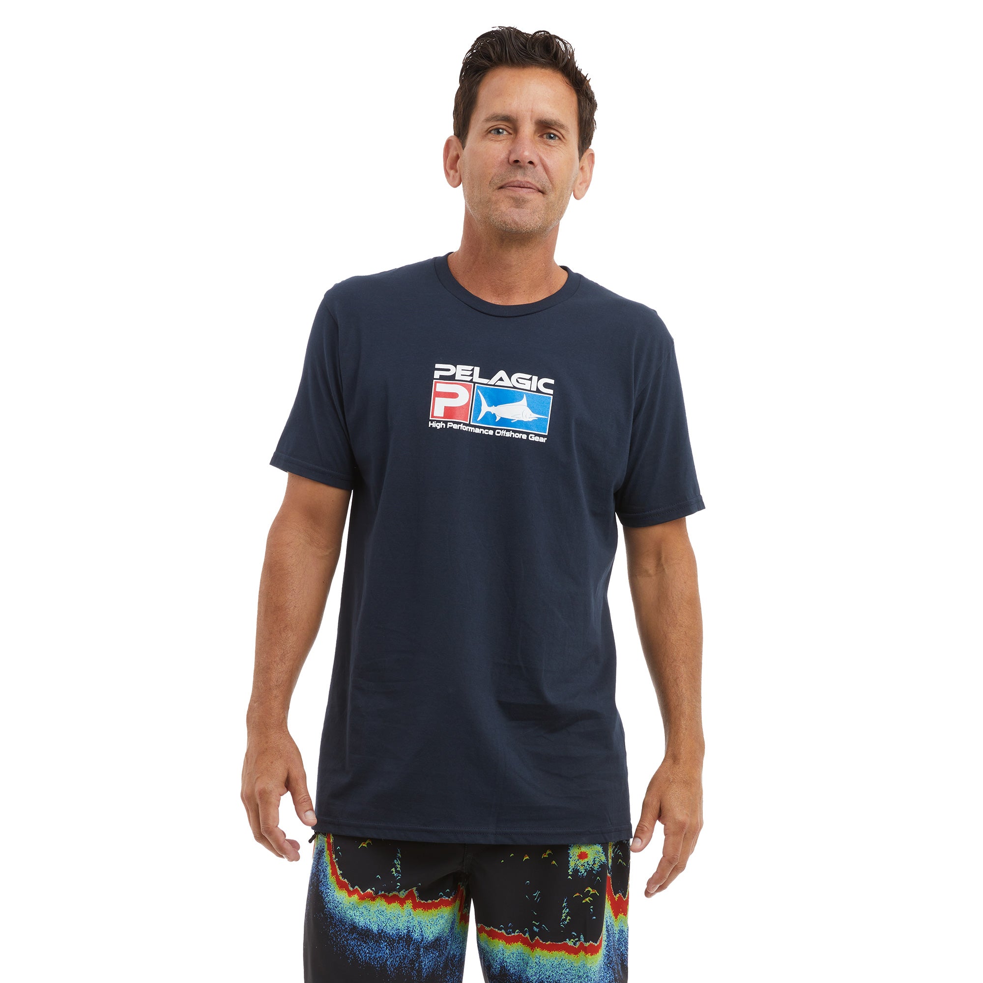 Pelagic Deluxe maglietta uomo navy cotone bio