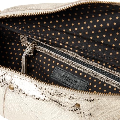 Pieces Pcmilla Pelle FC marsupio donna almond metallizzato