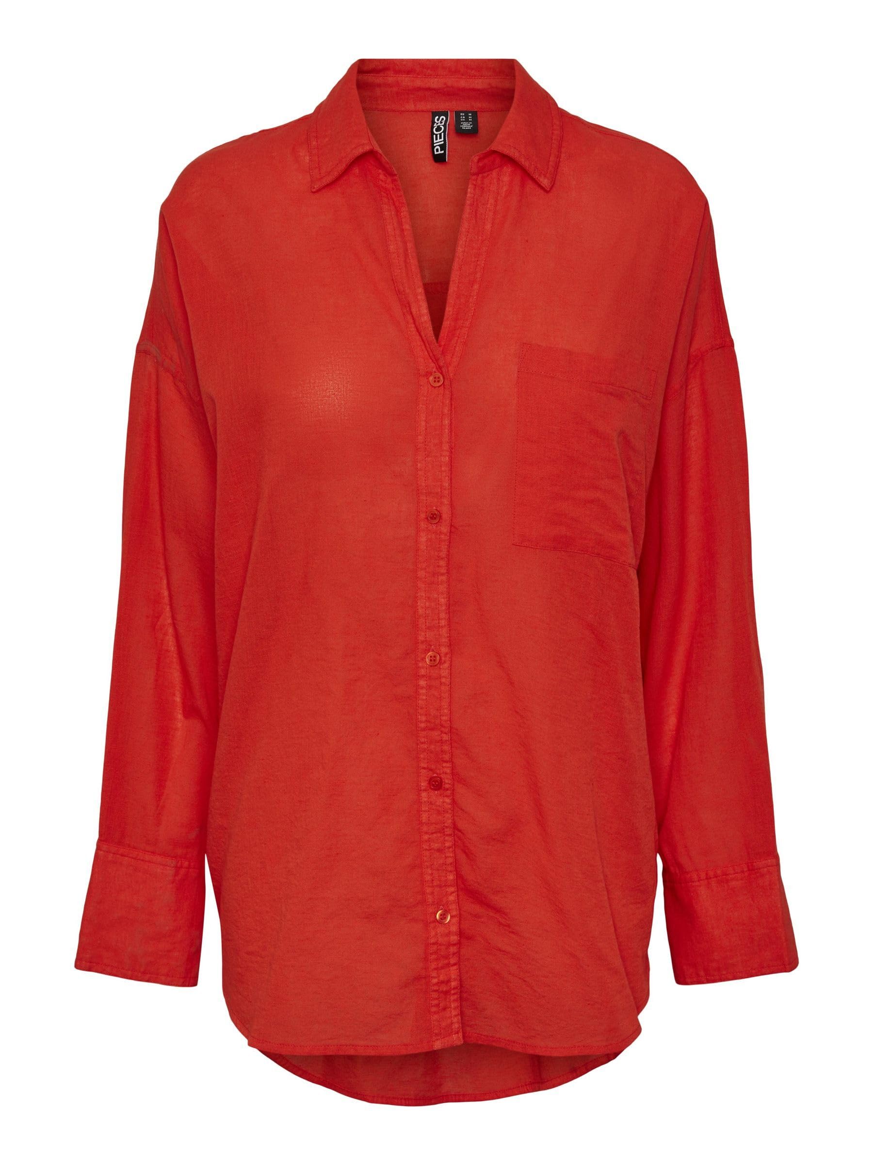 Pieces PcMatinka Camicia Donna Maniche Lunghe