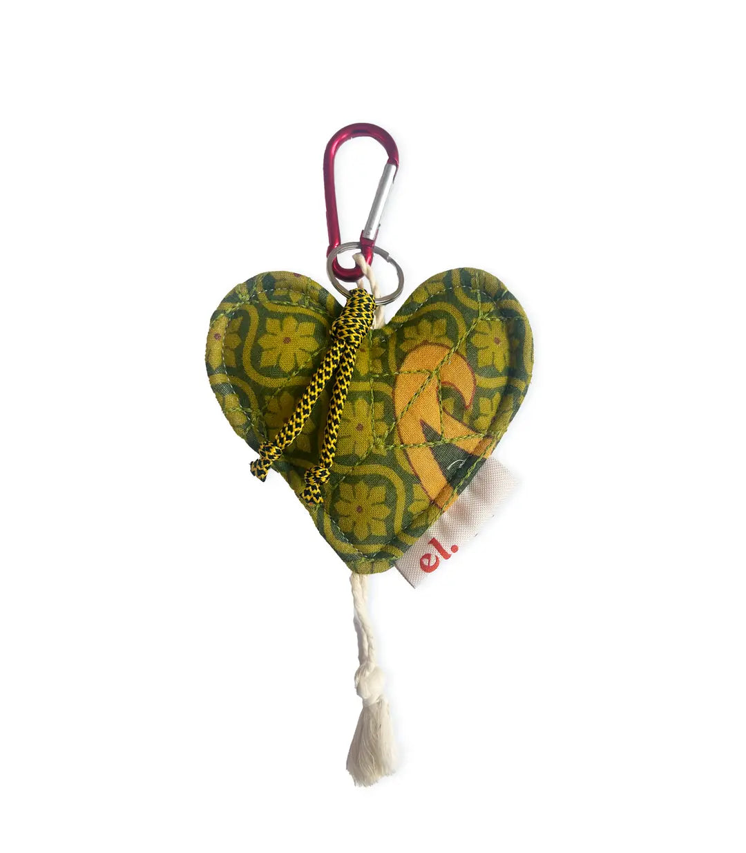 el.residu Aayushi #3 charm borsa cotone verde trapuntato