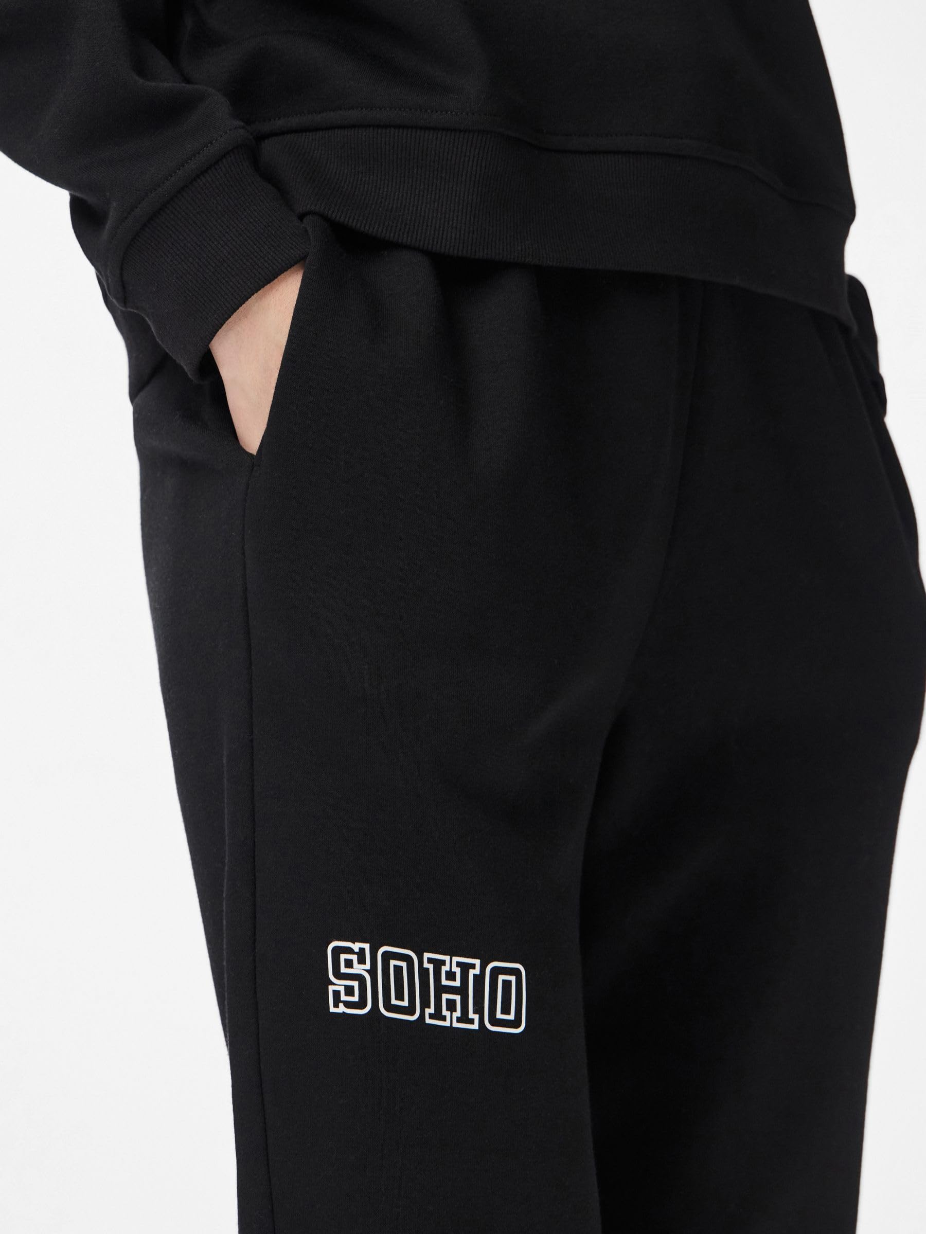Pieces Pcrisso HW Sweat Pants tuta Nero taglia L cotone