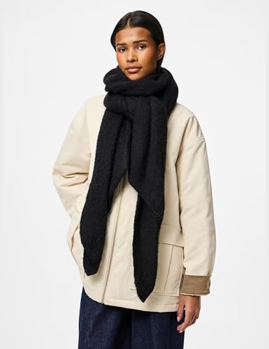 Pieces & Peace 17076047 sciarpa donna nera acrilico