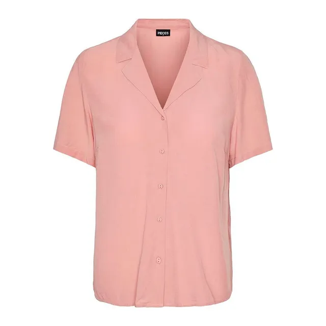 PIECES Pcolivia SS Top Noos BC camicia rosa legno