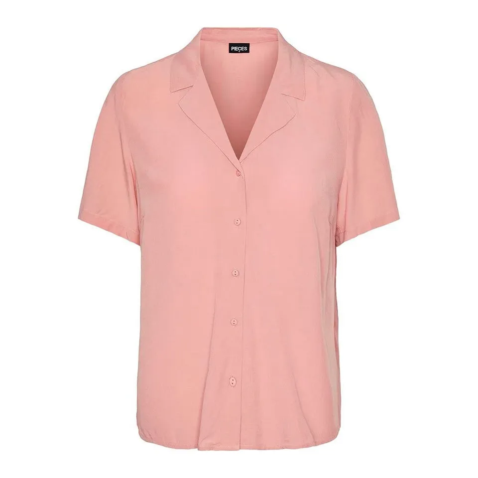 PIECES Pcolivia SS Top Noos BC camicia rosa legno