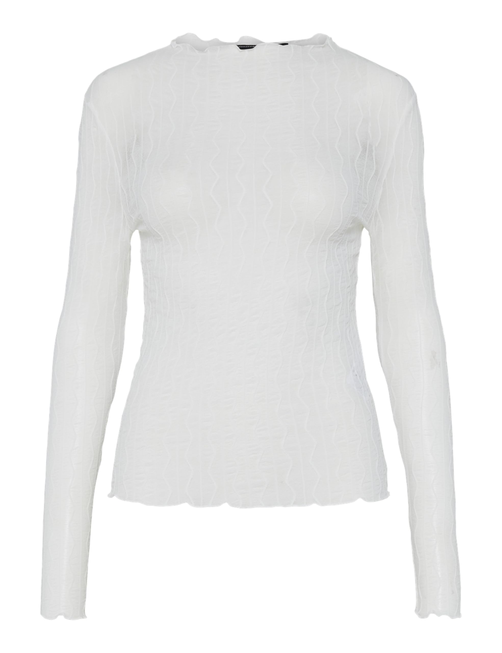 Pieces Pcpriya Sandra LS top donna S cotone collo alto