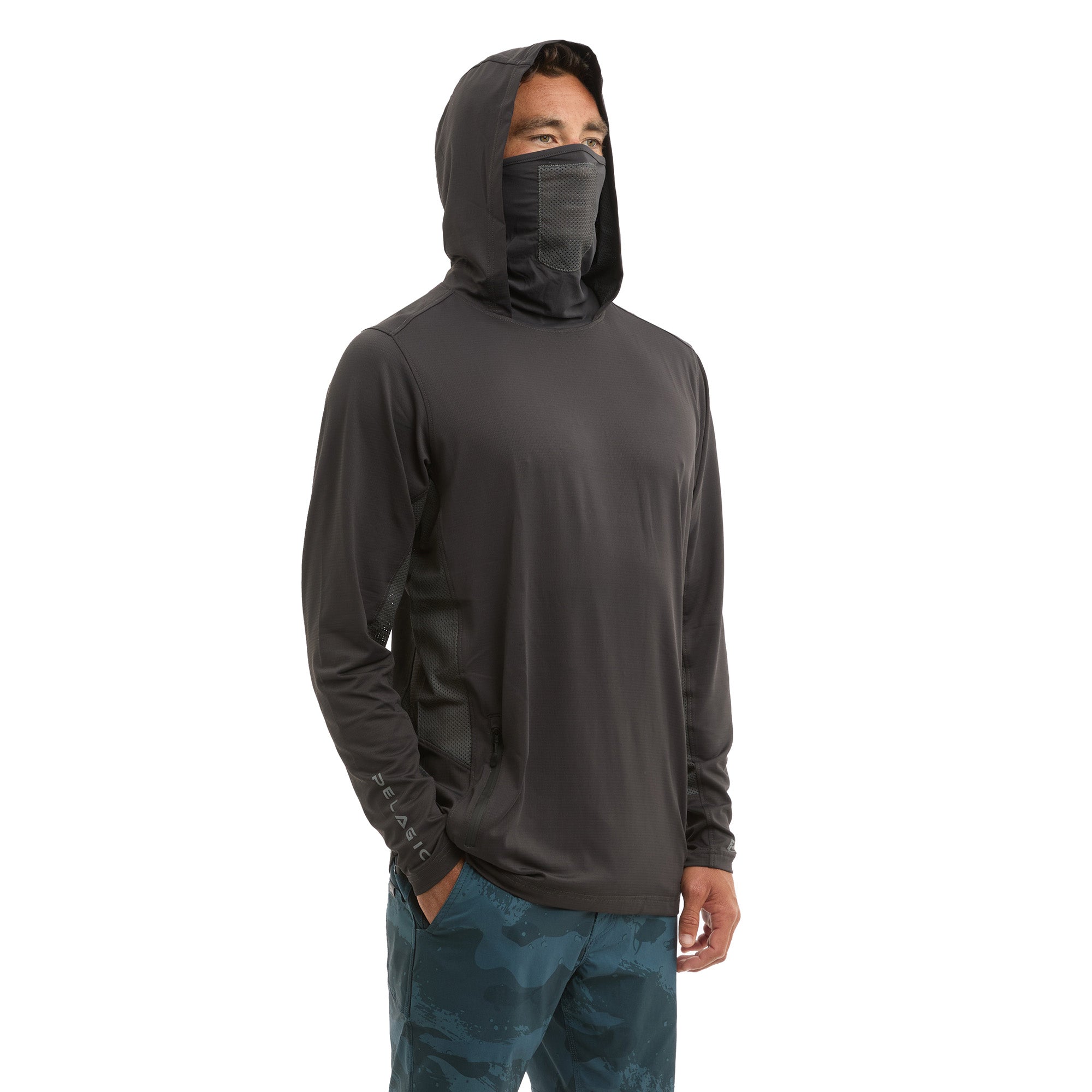 Pelagic Exo-Tech felpa uomo graphite UPF 50+