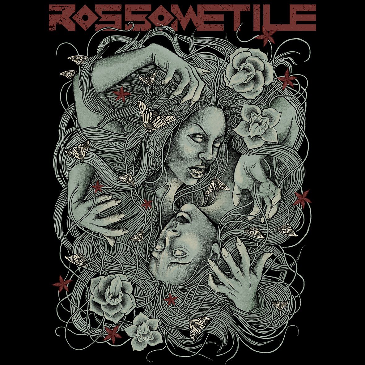 Rossometile Gehenna t-shirt cotone organico