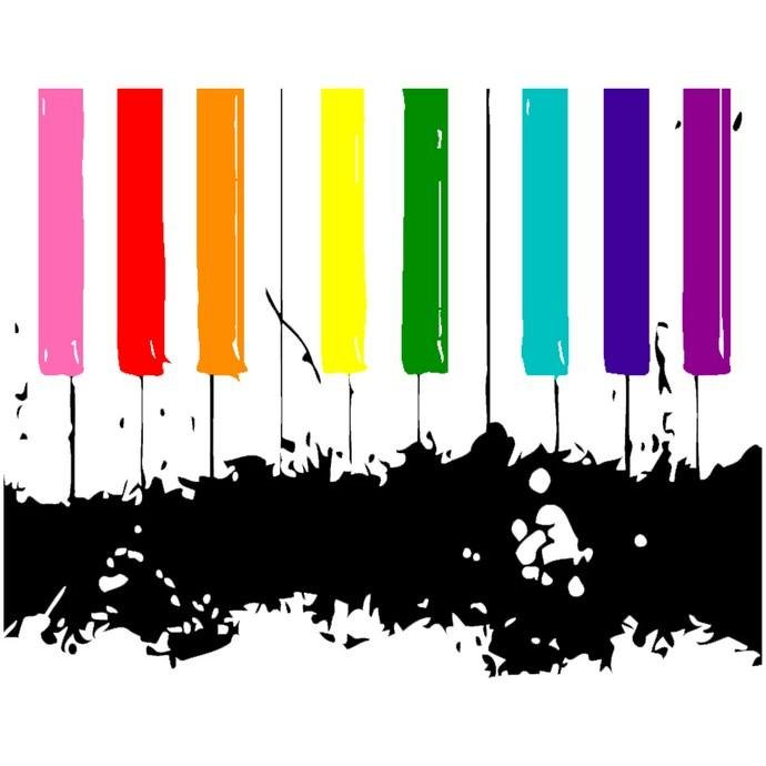 Matrix Music Store Rex Pride LGBT Piano t-shirt unisex donna