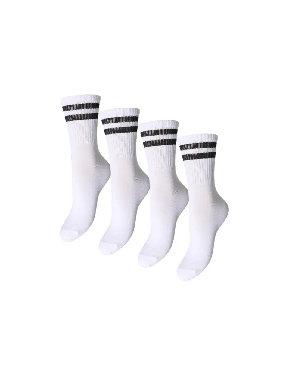 Pieces Pccally Calzini Donna Bianchi 4 Paia Taglia Unica