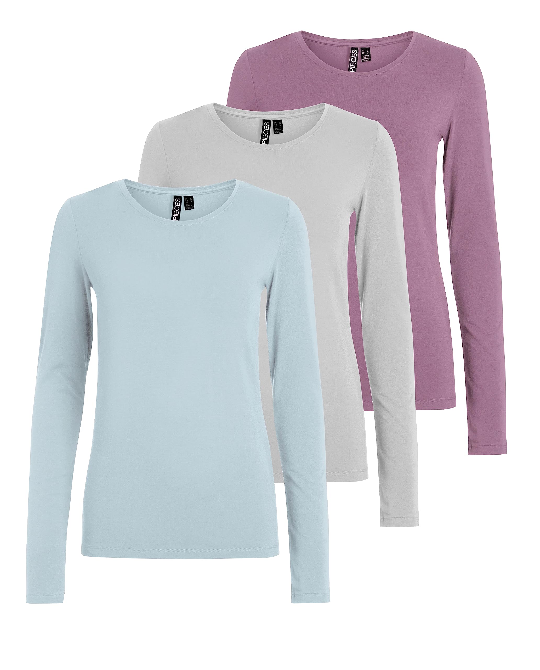Pieces Sirene maglia donna maniche lunghe S cotone