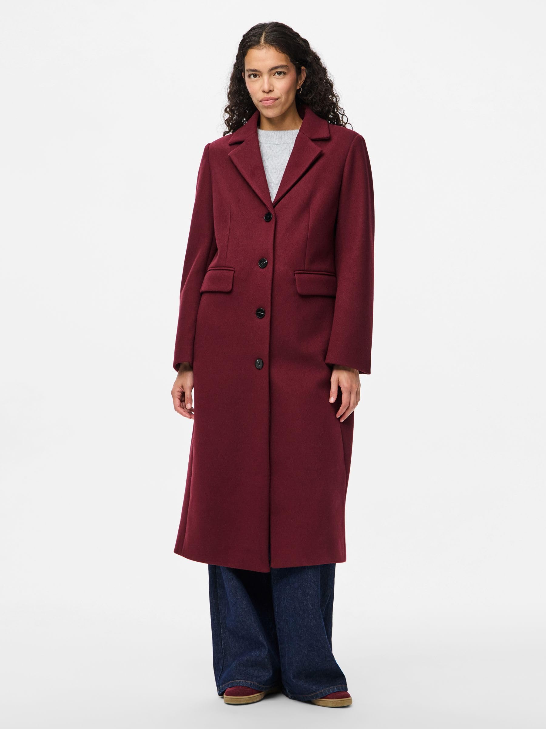 Pieces Pcjadine cappotto donna lungo invernale