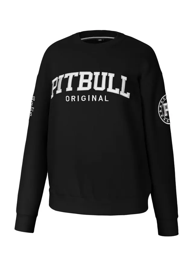 Pitbull felpa oversize donna senza cappuccio cotone