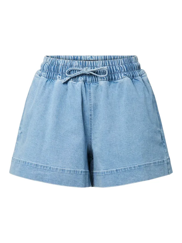 Pieces Pcbillo HW Pull Up Denim Shorts Donna XL