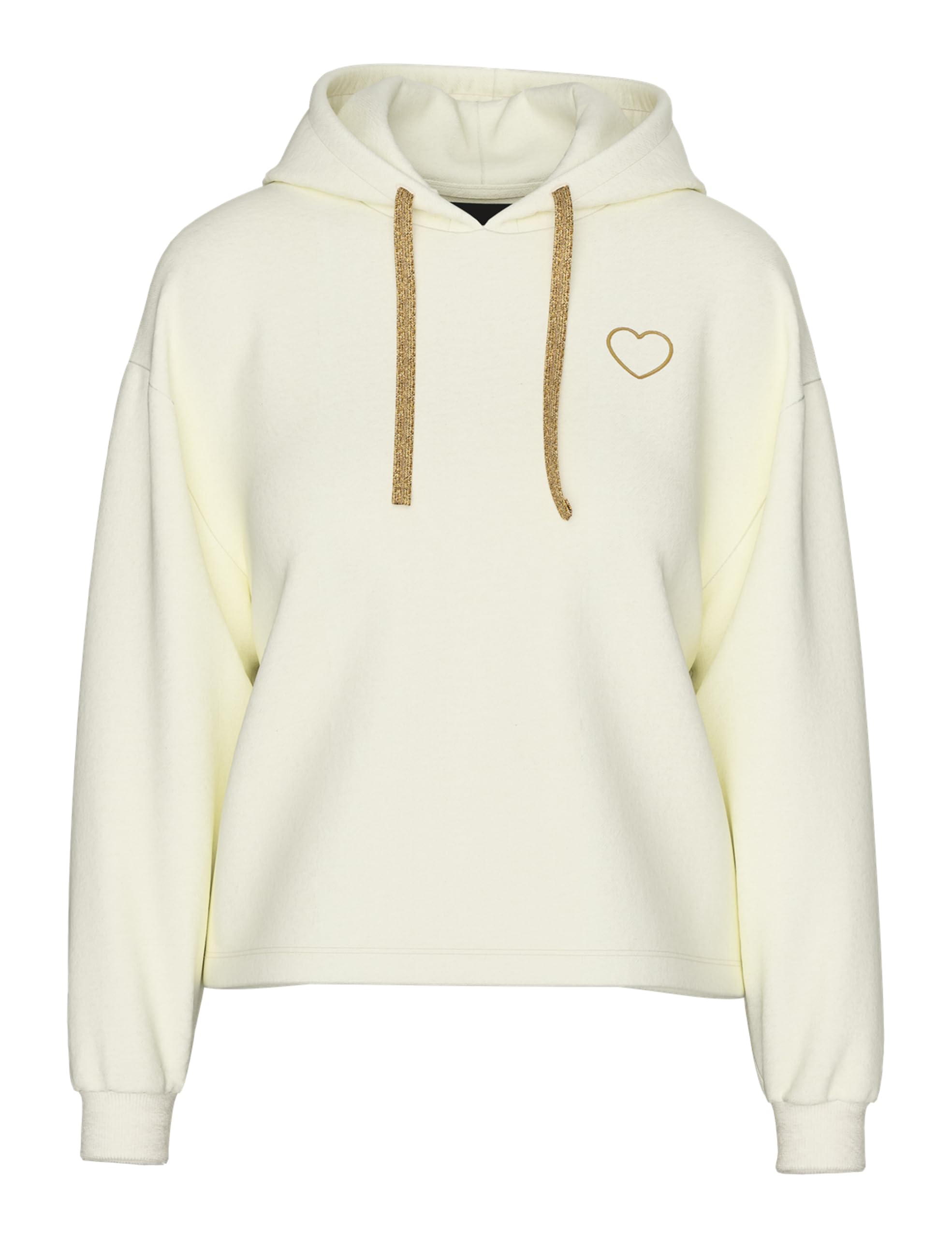 Pieces Pcchilli LS Heart Hoodie felpa con cappuccio manica lunga