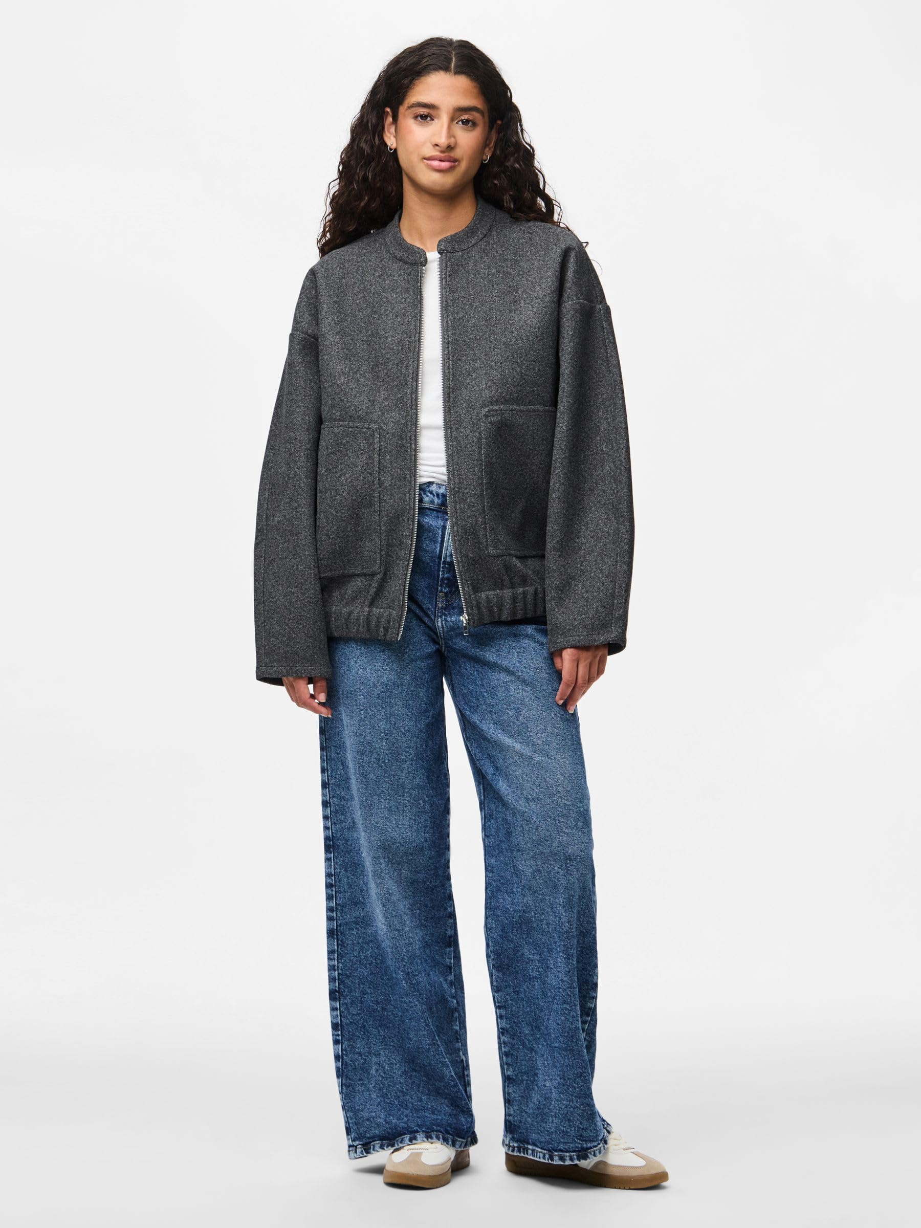 Pieces Pcdebbie LS Bomber giacca donna manica lunga