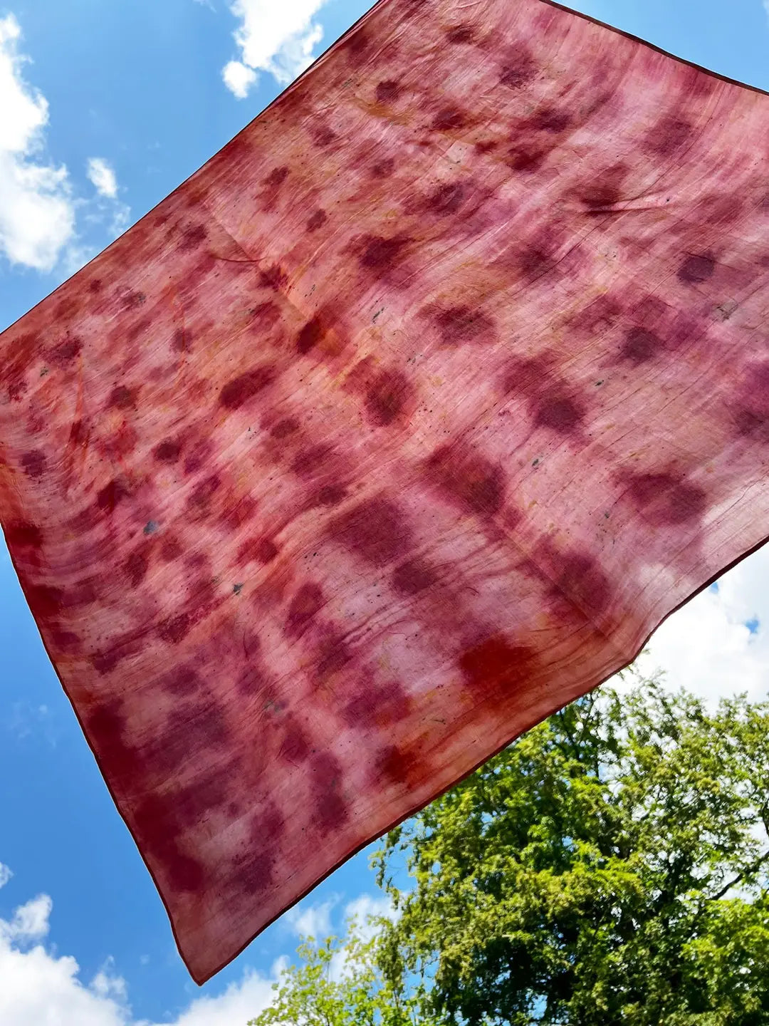 el.residu Sima 8 foulard seta rosa tinta naturale