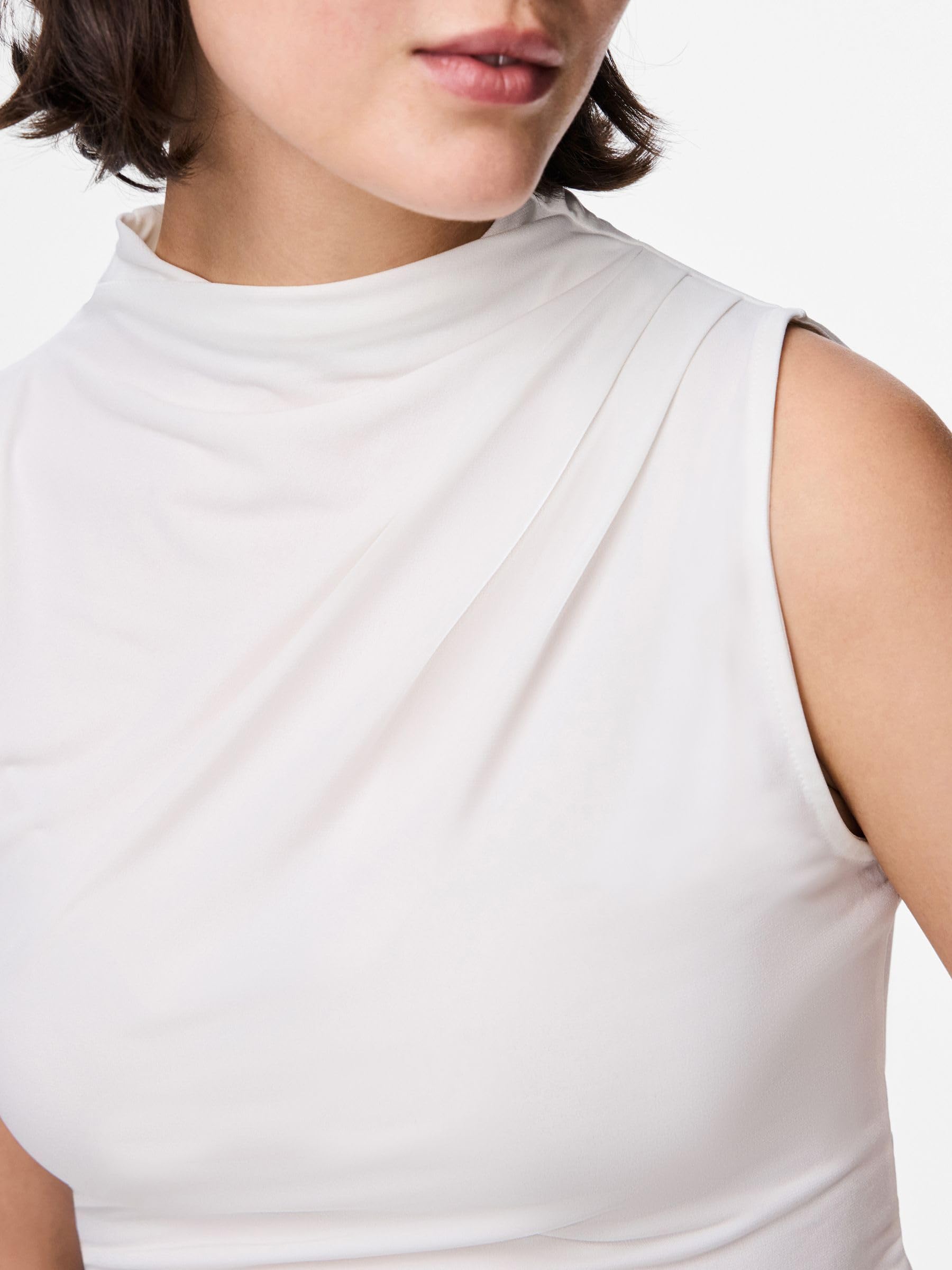 PIECES Pcmadison Draped top smanicato M cotone