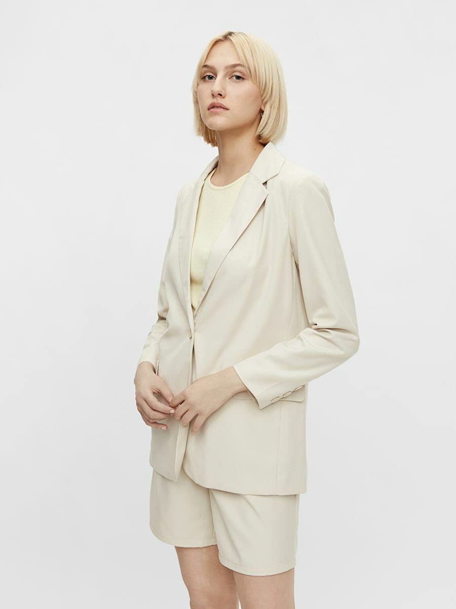 Pieces Pclimoane LS Blazer donna leggero monopetto