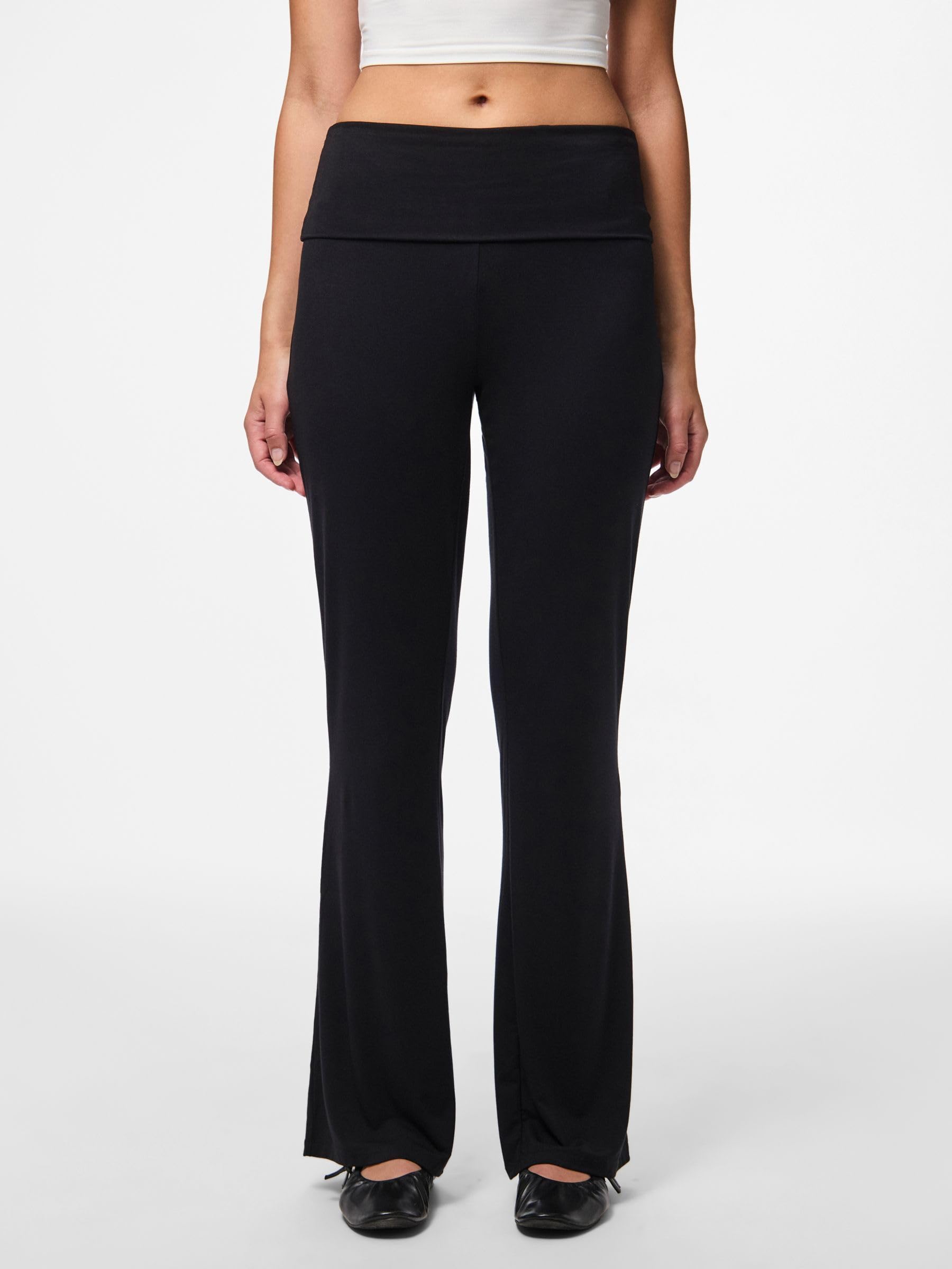 PIECES Pcmaliva Flared Pants Jrs Noos BC pantaloni svasati jersey