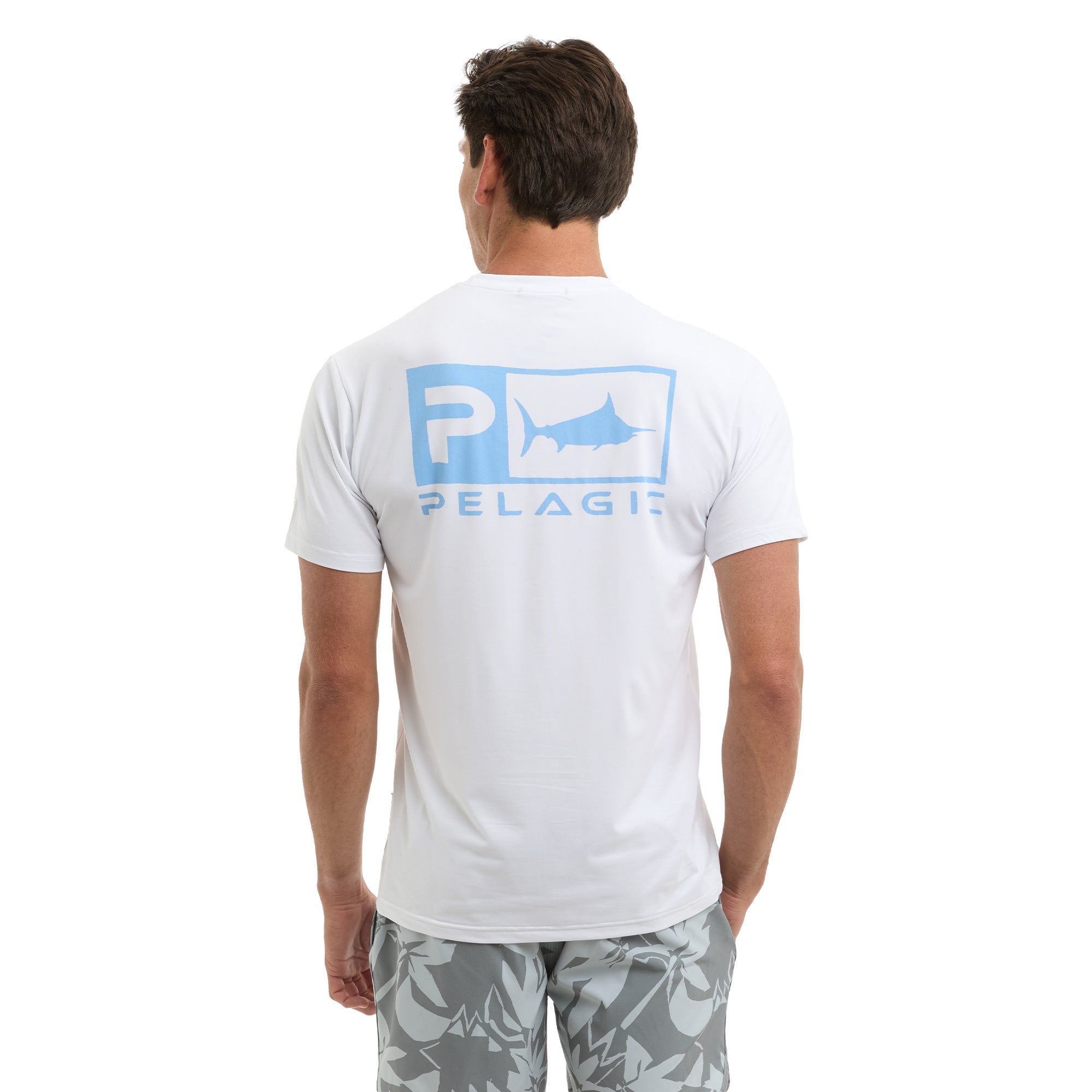 Pelagic Freespool Rusted Icon t-shirt bianca UPF 50+ traspirante