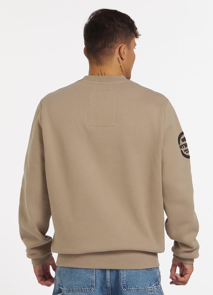 Pitbull Sherwood felpa uomo beige 3XL cotone
