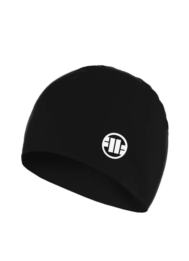 Pitbull Small Logo II berretto invernale nero logo bianco cotone