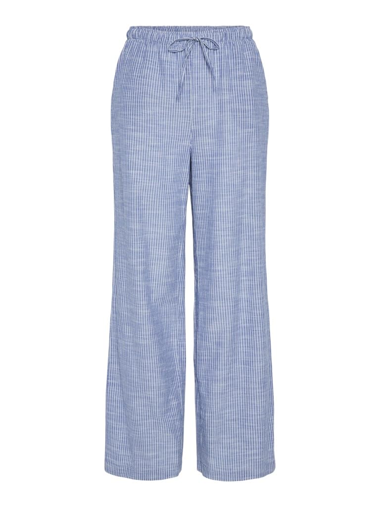 Pieces Pcapia HW Wide Pants pantaloni donna blu a righe