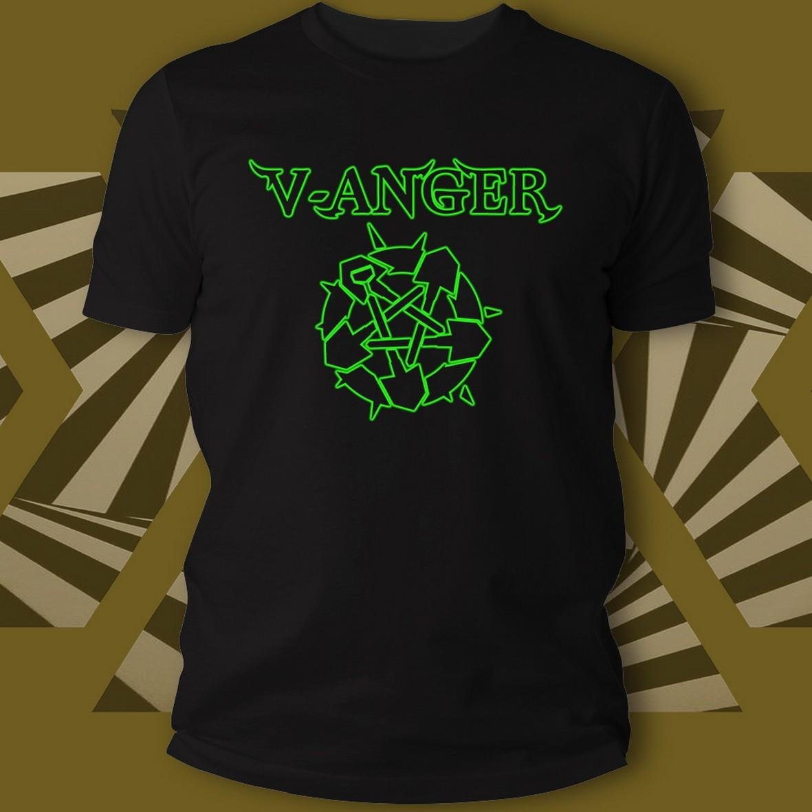 V-Anger Green Logo maglietta cotone organico