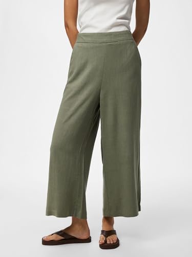 Pieces Pcvinsty HW pantaloni culotte donna M verde uso quotidiano