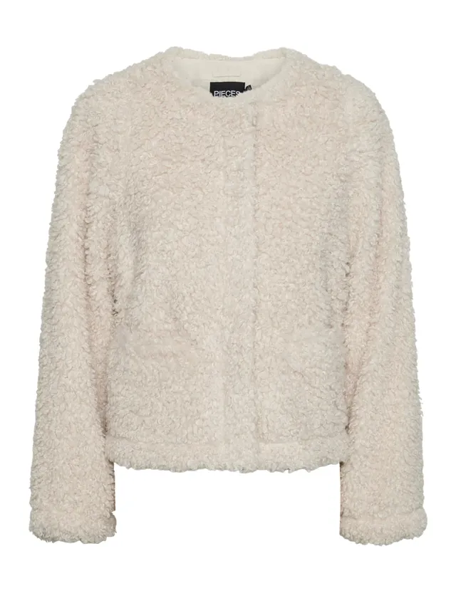 Pieces Pcnoisella Teddy giacca corta donna taglia M morbida