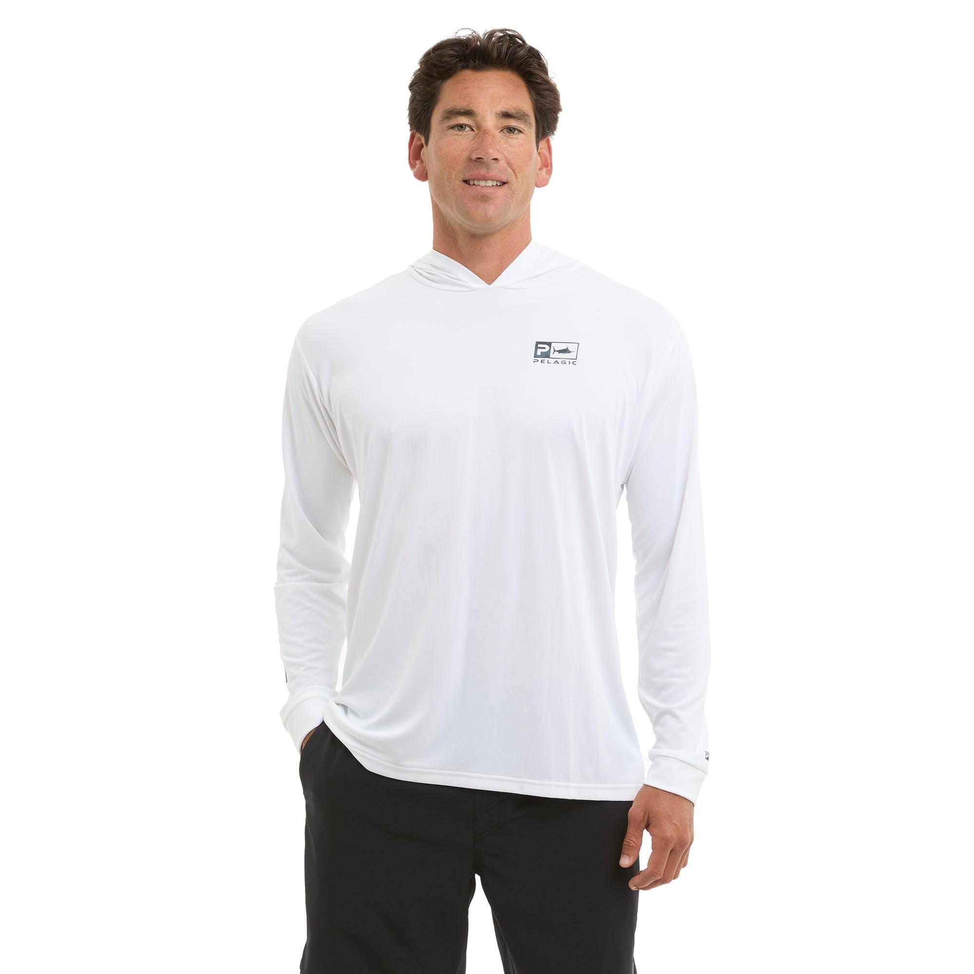 Pelagic Aquatek Icon Camo maglia pesca UPF 50+ bianca