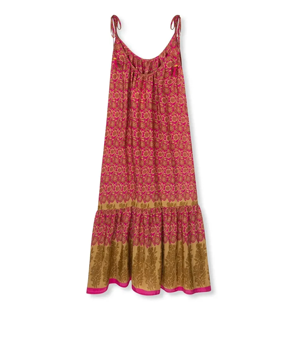 el.residu Myra #39 abito midi rosso L/XL viscosa