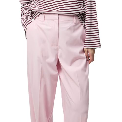 Pieces Rosa Wide pantaloni donna 2XL vita alta cotone