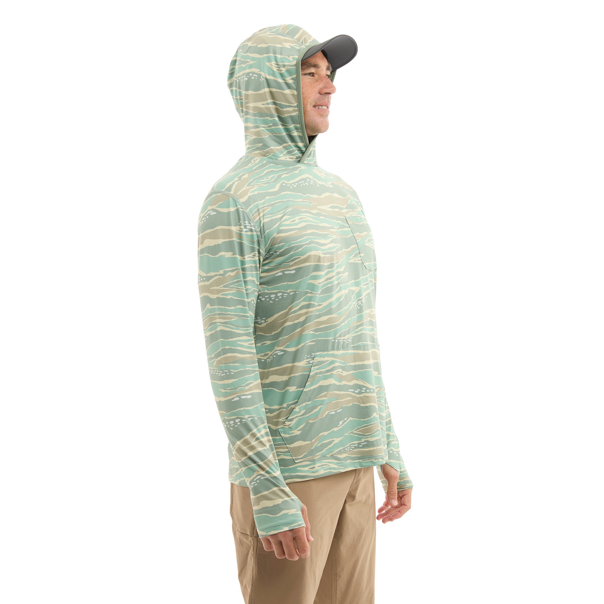 PELAGIC Freespool maglia uomo verde manica lunga