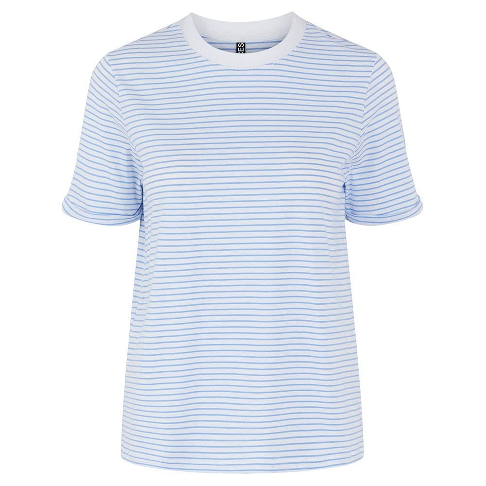 Pieces Pcria SS Fold Up Tee Noos BC t-shirt blu