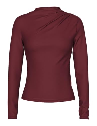 Pieces Pcmadison LS maglia drappeggiata manica lunga