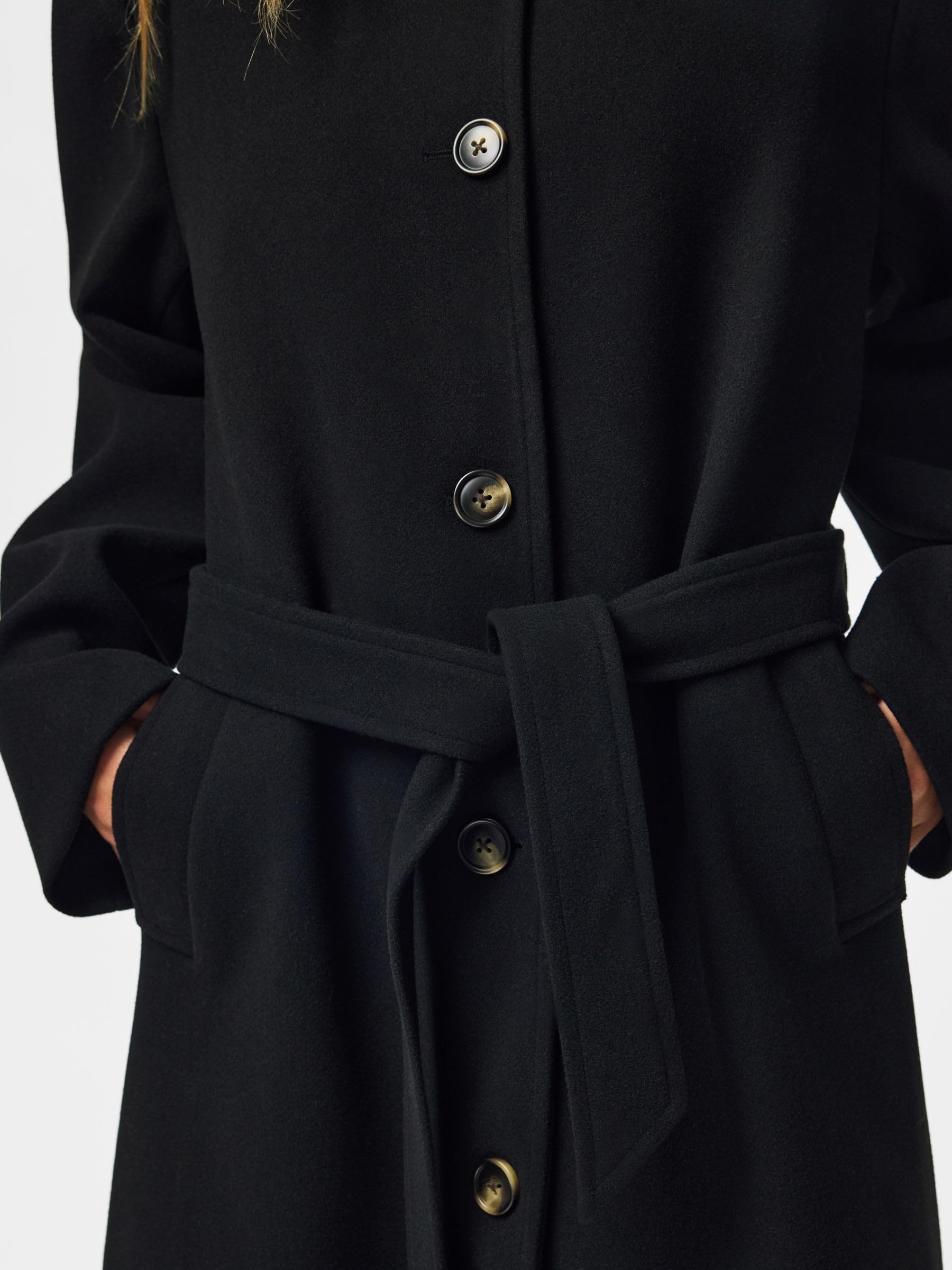 Pieces Pcaya Long cappotto lungo donna tessuto leggero